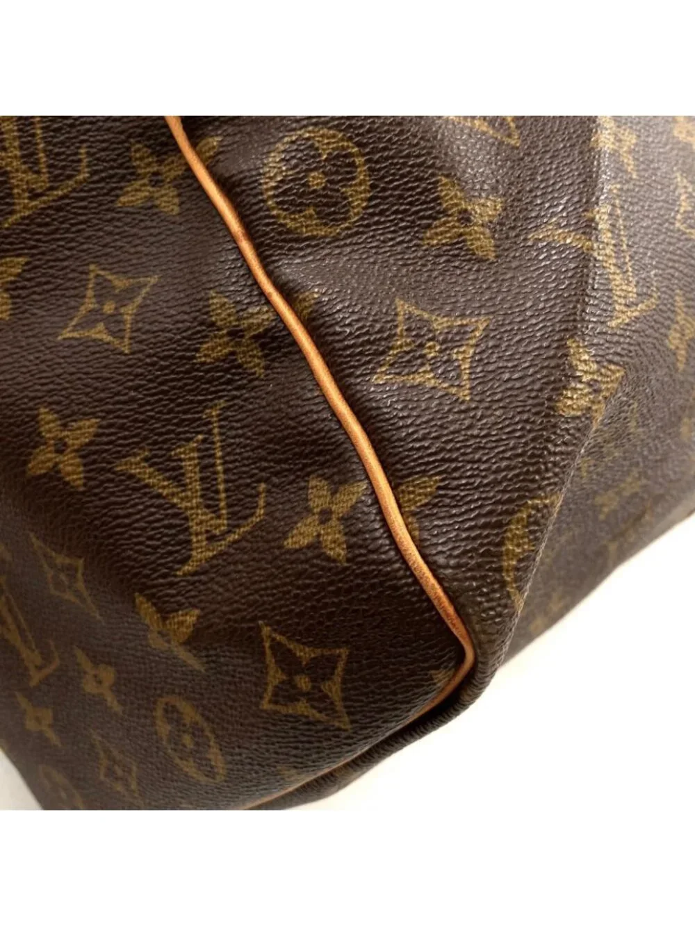 Louis Vuitton Keepall 50 Monogram Leather Brown Light Boston Bag Gold
